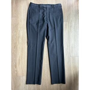 PRADA Milano designer luxury Gray Wool Dress Pants Trousers Cuffed Italy career